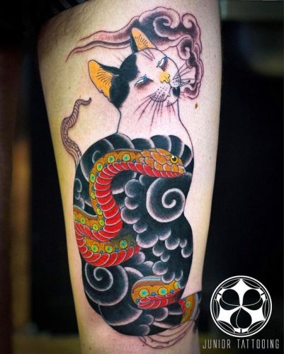 17 Traditional Cat Tattoo Ideas
