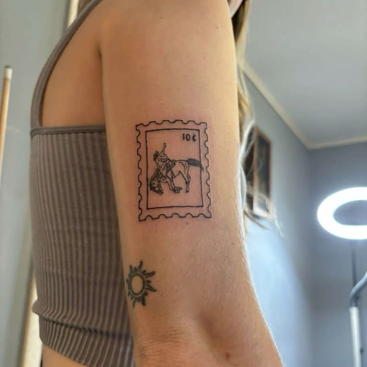 30 Unique Stamp Tattoo Ideas with Travel, Floral, Vintage, Fine Line, and Matching Postage Designs