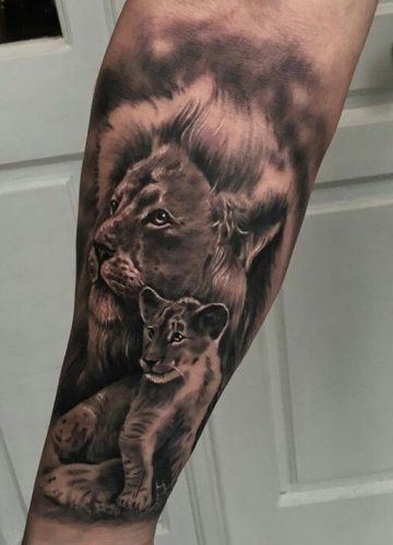Celebrate the Pride: 24 Lion Family Tattoo Ideas