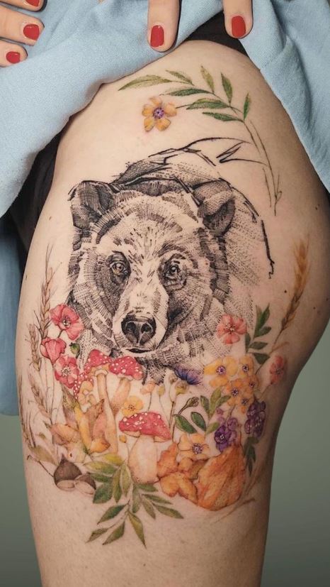 30 Bear Tattoo Ideas : Grizzly, Polar, Teddy & Realistic Bear Tattoos for Men and Women