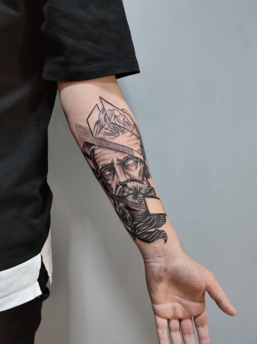 26 Zeus Tattoo Ideas for Sleeve, Forearm, and Full Back Designs with Greek Gods Mythology