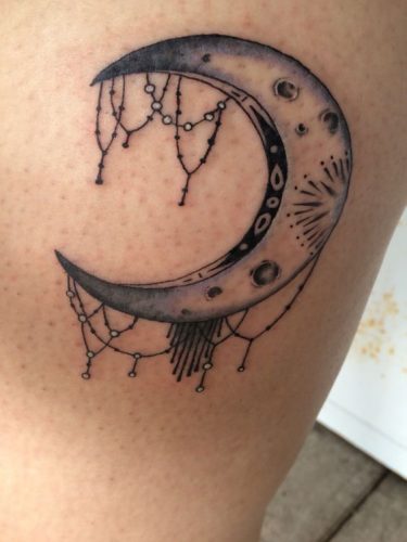 Under Knee Tattoos for Women 17 ideas