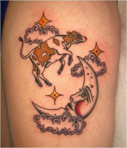20 Cow Tattoo Small Ideas for