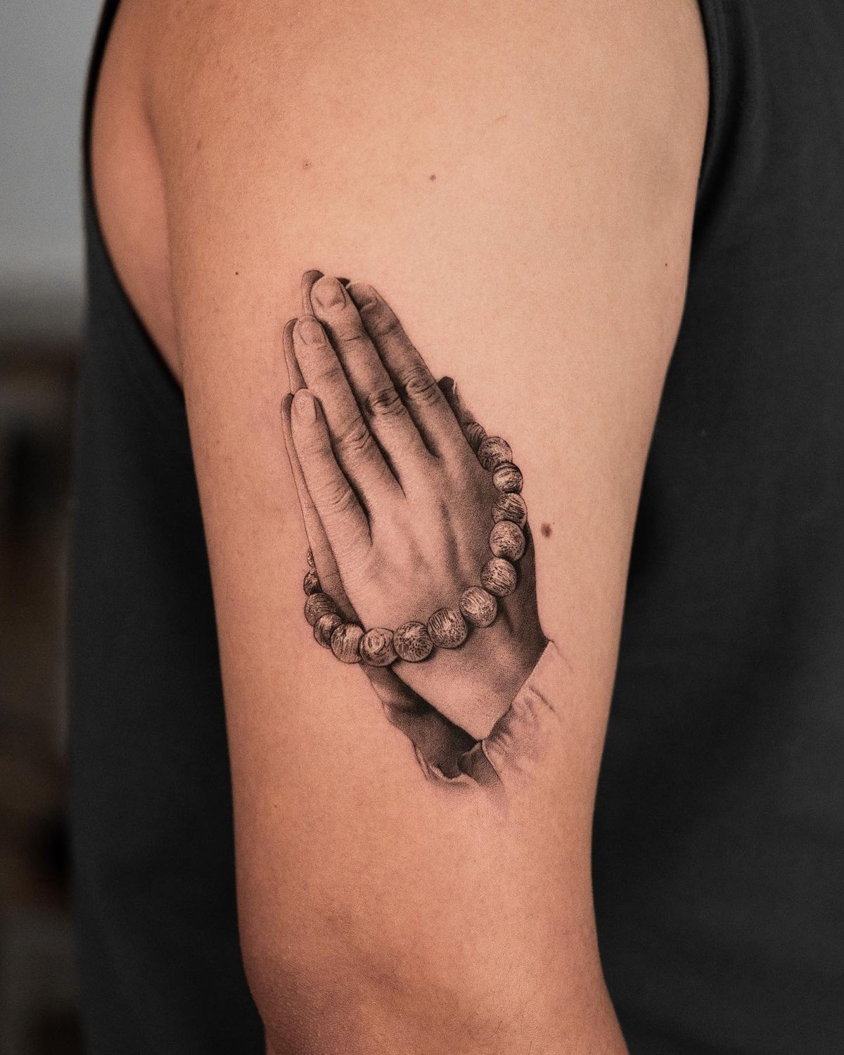 Praying Hands Tattoo Ideas : Rosary, Realism, Shoulder, Chest, Neck, Back and More