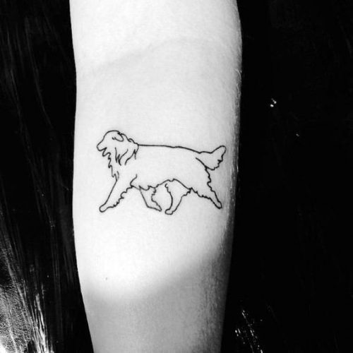15 Sleek Dog Outline Tattoo Ideas