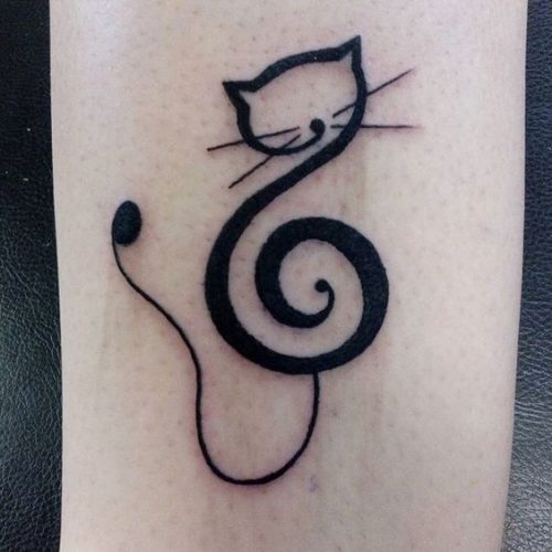 23 Minimalist Cat Tattoo Ideas