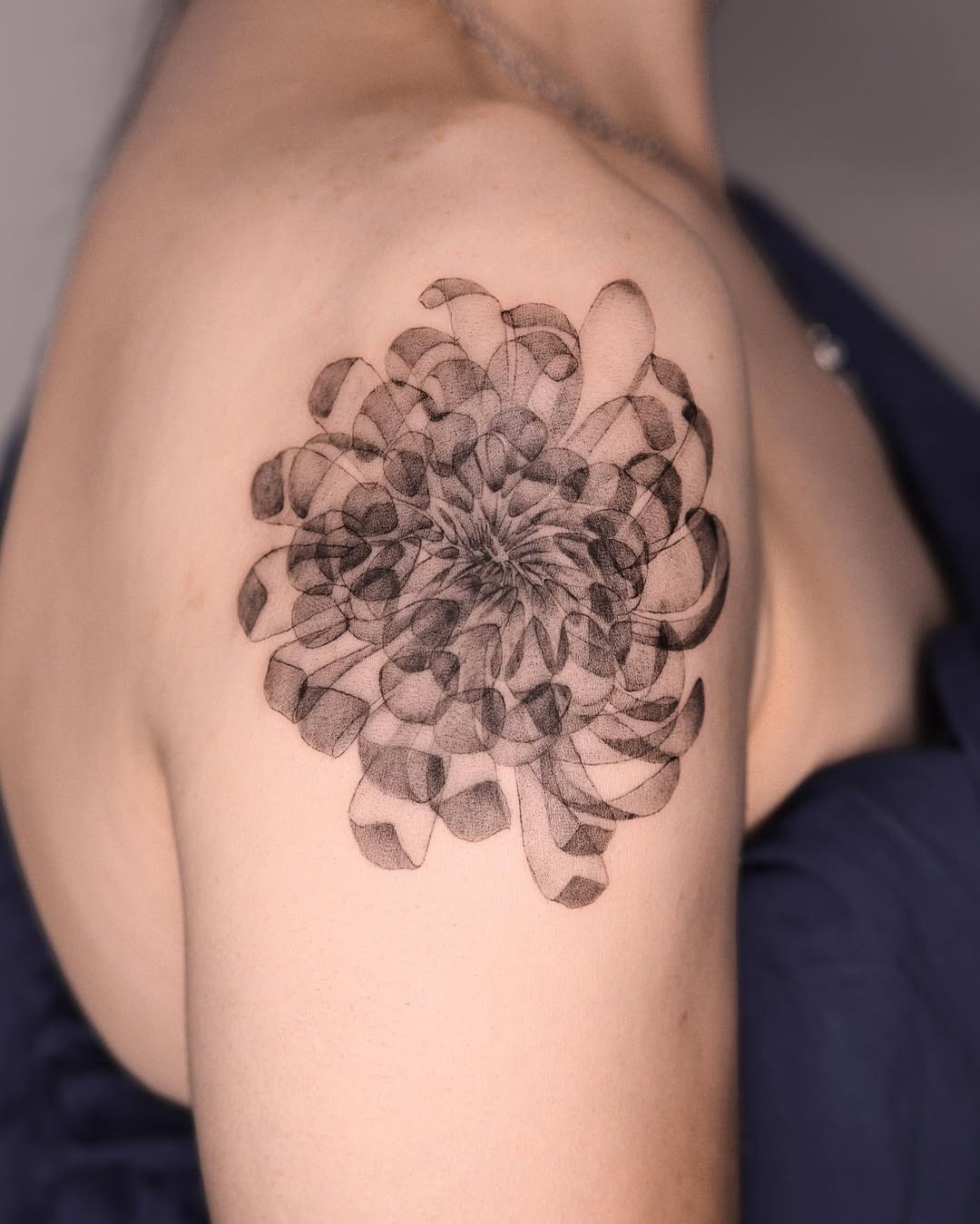 27 November Birth Flower Tattoo Ideas Featuring Chrysanthemums, Peony, Fine Line Designs