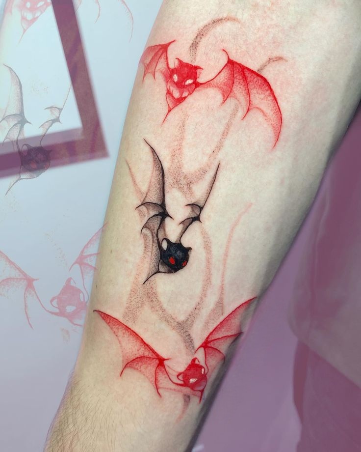 Bat Tattoo 25 Ideas in A Collection of Stencil, Gothic, Old School, and Simple Arm and Chest Tattoos