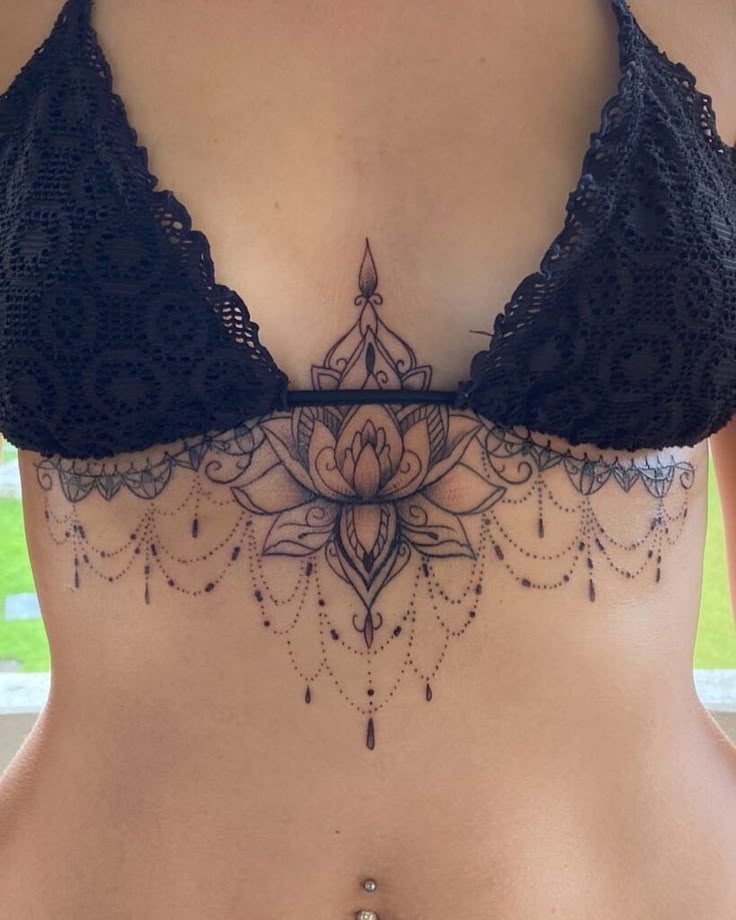 29 Ideas Sternum Tattoo : A Guide to Bold, Feminine & Unique Designs