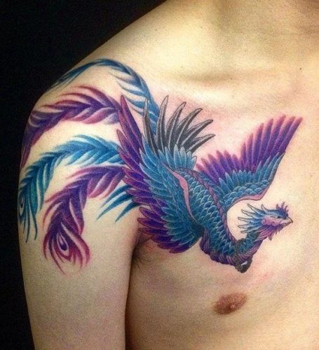 27 Majestic Phoenix Color Tattoo Designs