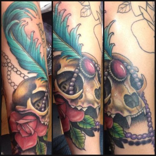 19 Cat Skull Tattoo Ideas