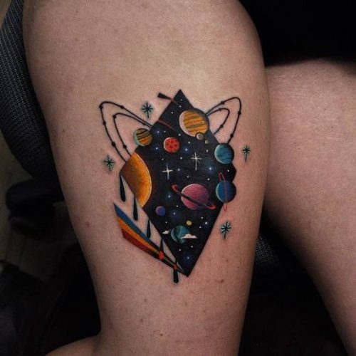 Explore 23 Stunning Solar System Tattoo Ideas for : Celestial Body Art for Men and Women