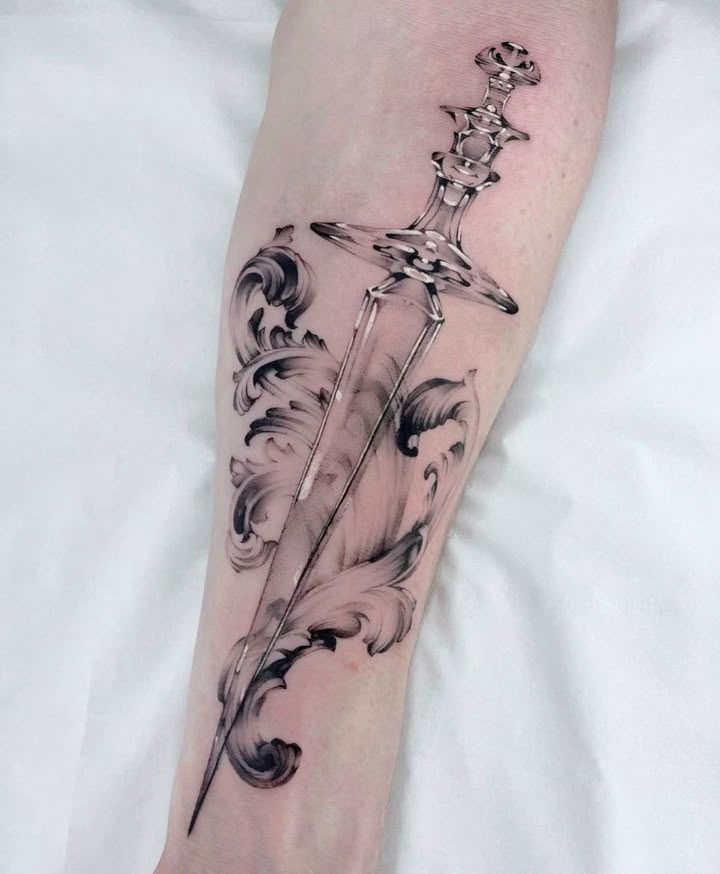30 Dagger Tattoo Ideas : Neotraditional, Fine Line, Gothic, Butterfly, Panther, Fantasy Designs