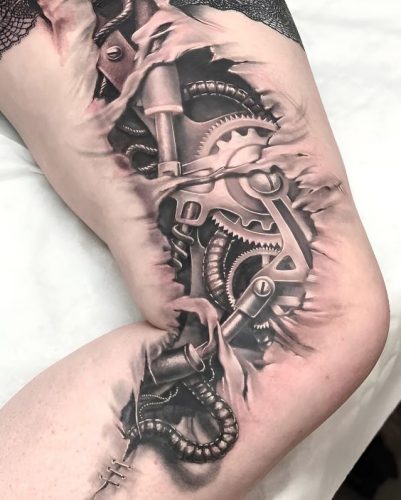 Explore 15 Stunning Gear Tattoo Designs for : Mechanical Mastery & Artistic Innovation