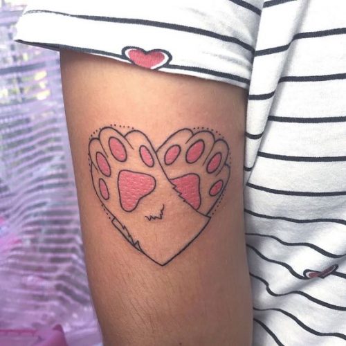17 Cat Paw Print Tattoo Ideas