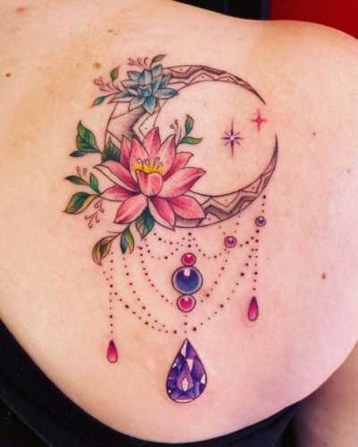 20 Moon Flower Tattoo Ideas: Graceful and Mystical Floral Designs