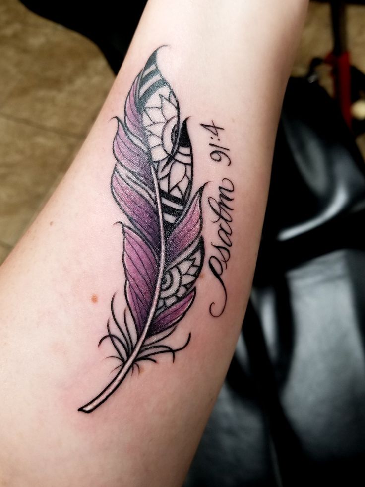 28 Feather Tattoo Ideas : Fine Line, Mandala, Native American, Black, Simple & Meaningful Designs