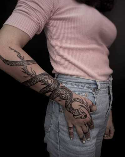 16 Snake Tattoos Wrapped Around Arm Inspiration