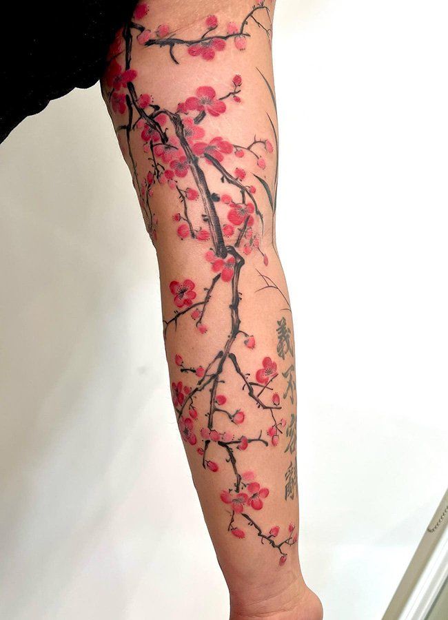 30 Stunning Cherry Blossom Tattoo Ideas for : Designs for Men and Women