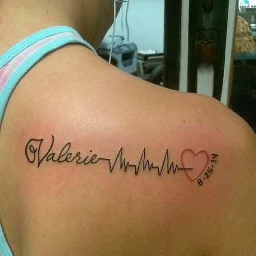 23 Sweetest Kids Name Tattoos Ideas for Women