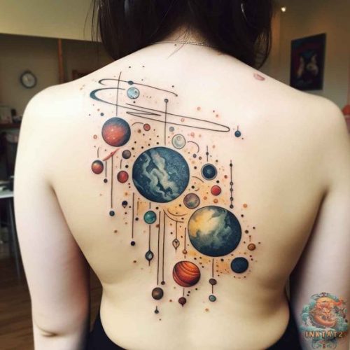 Explore 23 Stunning Solar System Tattoo Ideas for : Celestial Body Art for Men and Women
