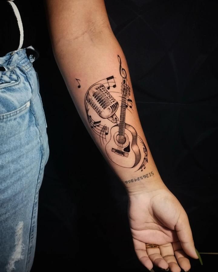 31 Guitar Tattoo Ideas for Music Lovers: From Minimalist Designs to Bold Sleeve Art