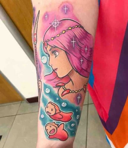 Explore Top 20 Ponyo Tattoo Designs – Embrace Studio Ghibli Magic in