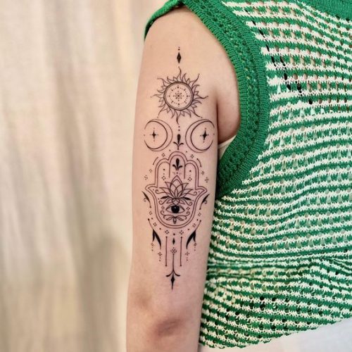 Discover 20 Unique Hamsa Hand Tattoo Designs for : Spiritual Symbols and Modern Art