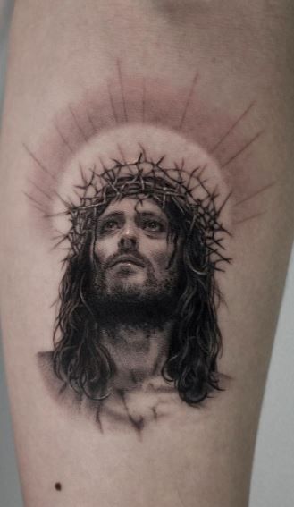 25 Jesus Tattoo Ideas : Sacred Heart, Virgin Mary, Fine Line, Sleeve for Women, Back, Forearm