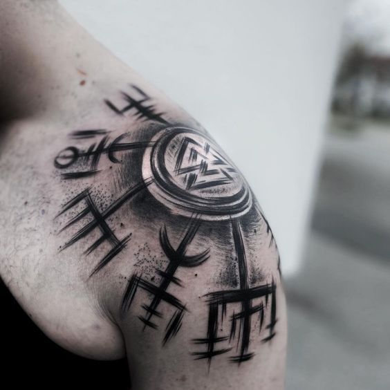 25 Viking Tattoo Ideas with Norse Mythology Symbols, Sleeve and Chest Designs