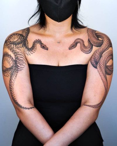 Discover Top 15 Snake Shoulder Tattoo Designs for : Inspiration for Men & Women