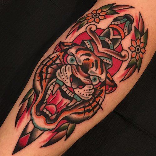 22 Old School Tiger Tattoo Ideas