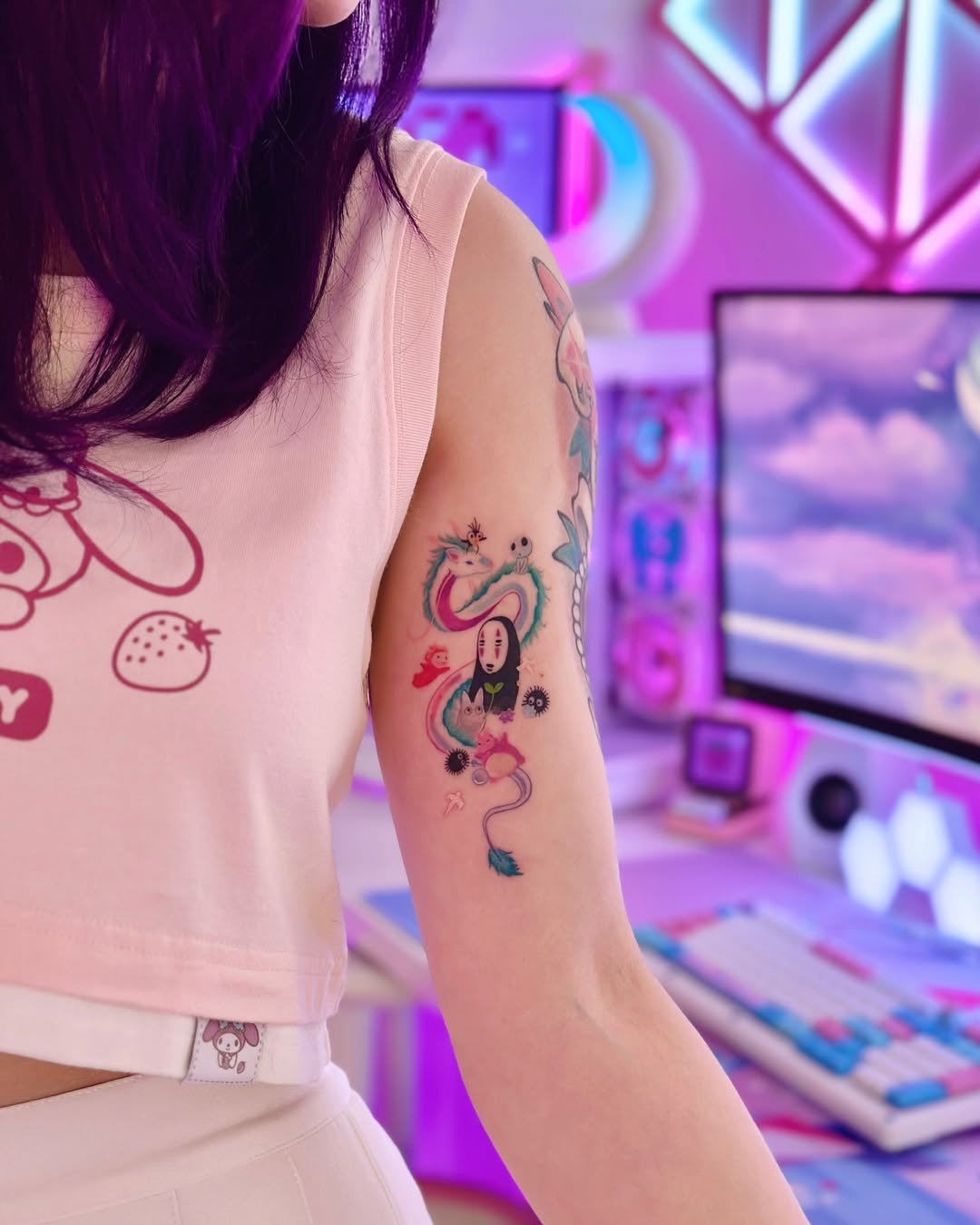 25 Studio Ghibli Tattoo Ideas Minimalist Totoro, Spirited Away Sleeve, Howl s Moving Castle Designs