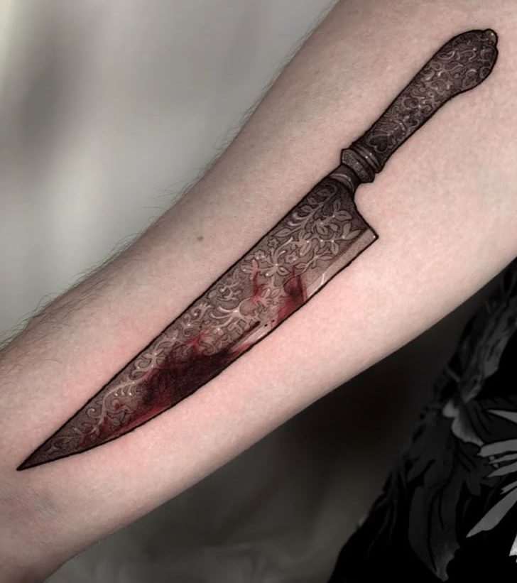 30 Dagger Tattoo Ideas : Neotraditional, Fine Line, Gothic, Butterfly, Panther, Fantasy Designs