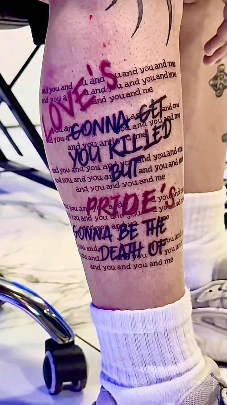 26 Lettering Tattoo Ideas for Men: Bold Fonts, Chicano, Japanese, Vertical, Fine Line & More