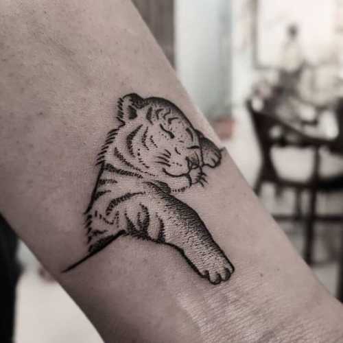 25 Tiger Tattoo on Hand Ideas