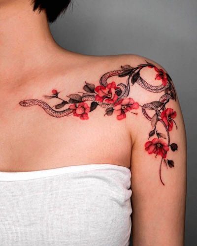 Discover Top 15 Snake Shoulder Tattoo Designs for : Inspiration for Men & Women