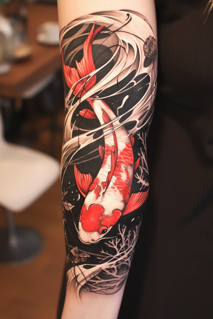 Explore 28 Unique Koi Fish Tattoo Ideas for : Minimalist, Japanese Style, Yin Yang, Fine Line