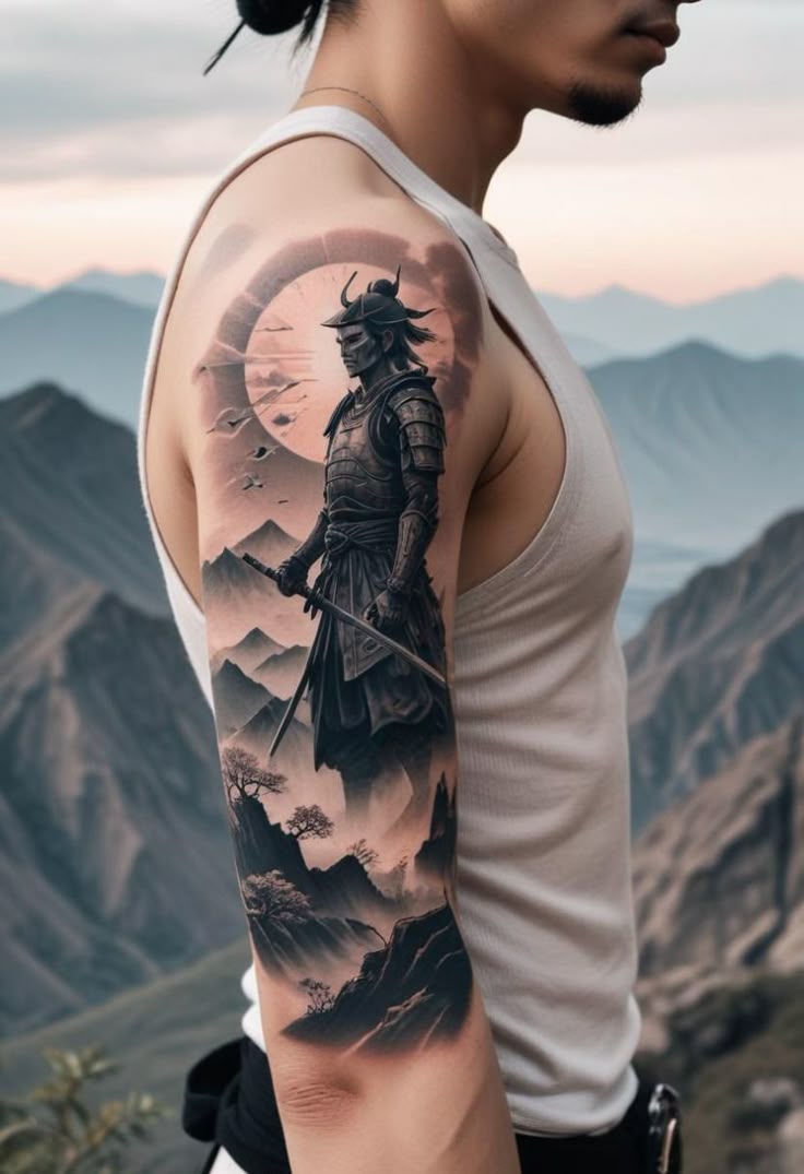 26 Samurai Tattoo Ideas : Traditional Japanese Designs & More for Men s Forearm & Leg Ink