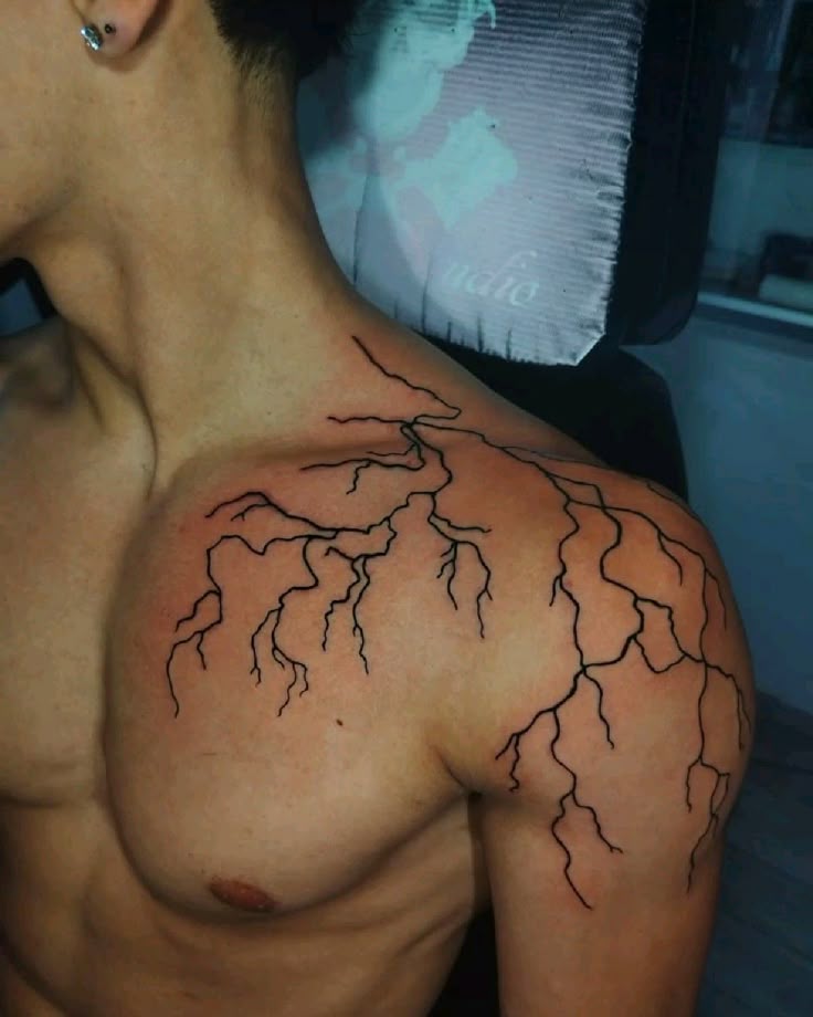 28 Lightning Tattoo Ideas for Men and Women: Arm, Shoulder, Chest, Hand, and Leg Designs