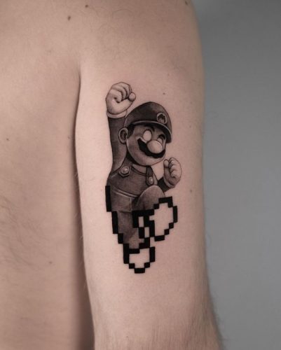 Explore 19 Unique Super Mario Tattoo Designs to Celebrate Your Love for the Iconic Game in