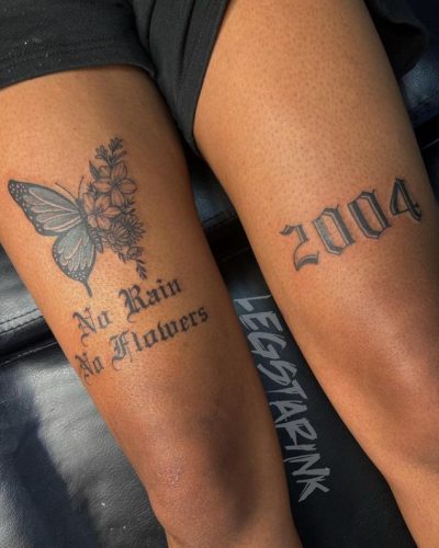 Explore the Art of Self-Expression: 15 Stunning Thigh Quote Tattoo Ideas for Women in