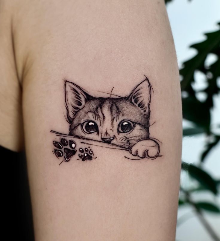 Here Are 28 Cat Tattoo Ideas to Consider in for Women and Men: Minimalist, Funny, Gothic
