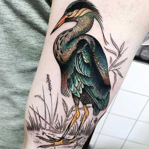21 Heron Tattoo Ideas