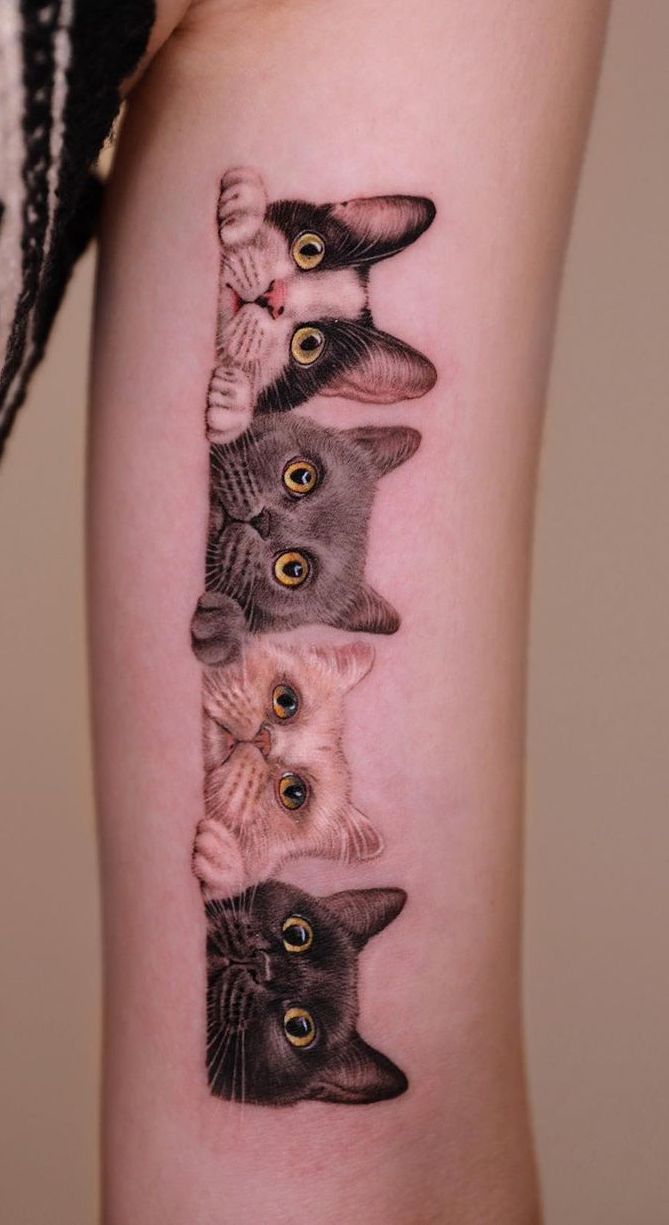 Here Are 28 Cat Tattoo Ideas to Consider in for Women and Men: Minimalist, Funny, Gothic