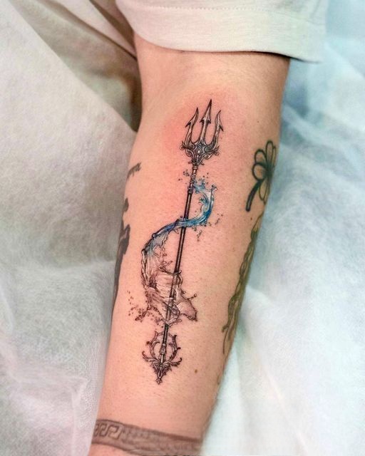 Poseidon Tattoo 26 Ideas : Powerful Greek Mythology Designs for Men Featuring Sleeve
