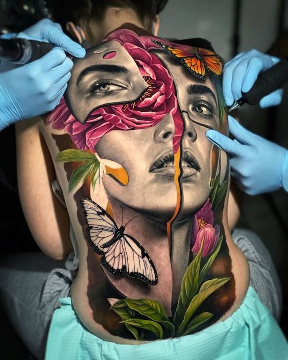 20 Ideas for Portrait Tattoos for Women in : Stunning Designs for Face, Back, and Shoulder