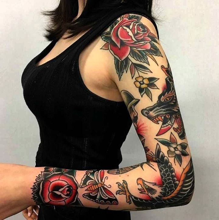 30 Old School Tattoo Ideas: Bold Traditional Sleeve Designs for Men and Women