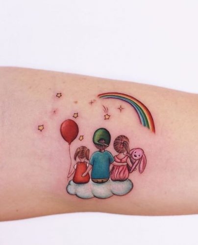 Embrace Hope and Healing with 17 Inspiring Rainbow Baby Tattoo Ideas for Moms and Dads in