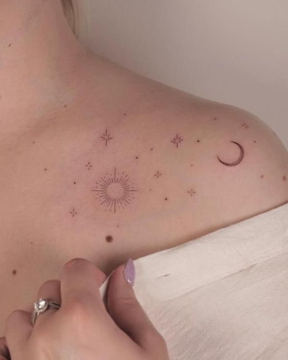 Explore 23 Unique Sun and Moon Tattoo Ideas for : Simple, Minimalist & Matching Designs for All